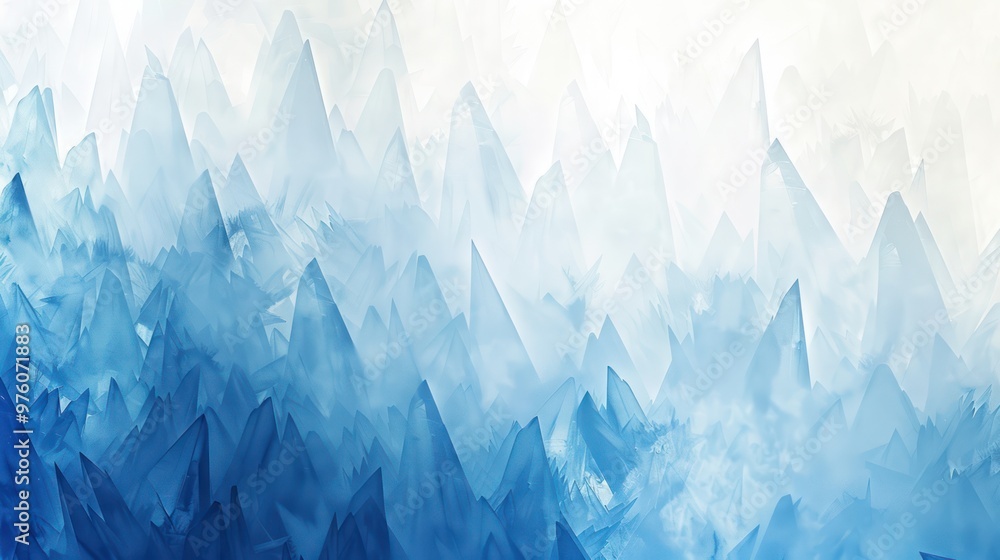 Obraz premium Abstract Blue Mountain Landscape