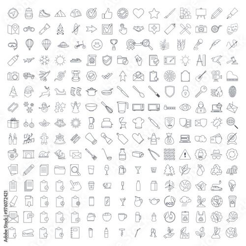 icon pack symbol template for graphic and web design collection logo vector illustration
