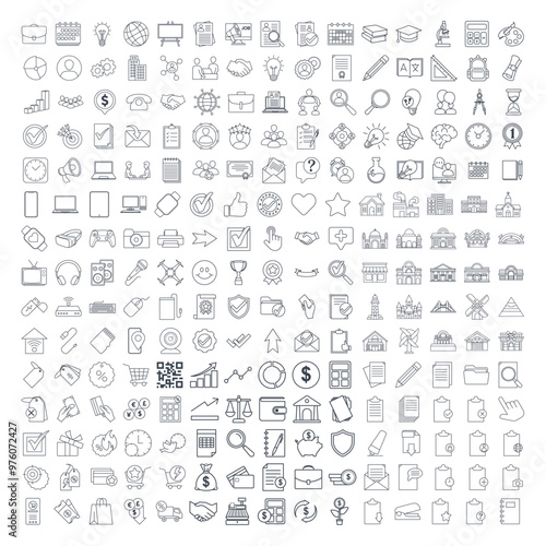 icon set symbol template for graphic and web design collection logo vector illustration