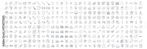 mega pack icon set symbol template for graphic and web design collection logo vector illustration