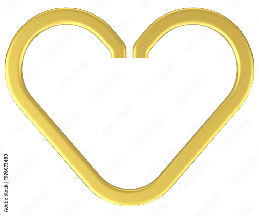 3D illustration of Paper Clip. 3D illustration of Paper Clip.