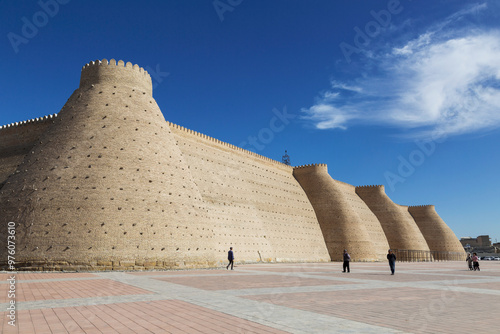 Ark fortress is the oldest architectural and archaeological monument of Bukhara, Uzbekistan