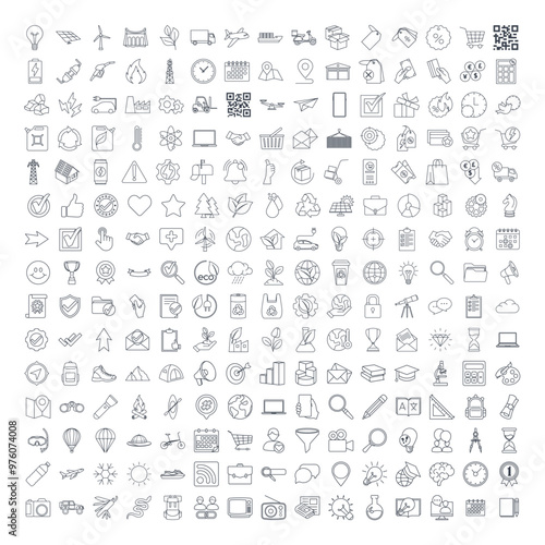 icon set symbol template for graphic and web design collection logo vector illustration