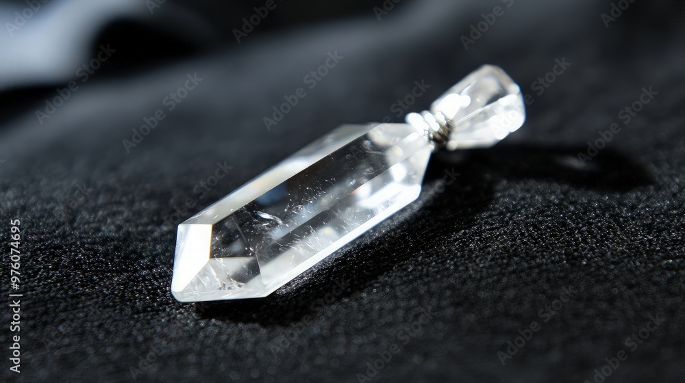 Crystal Point on Black Fabric Crystal Point on Black Fabric