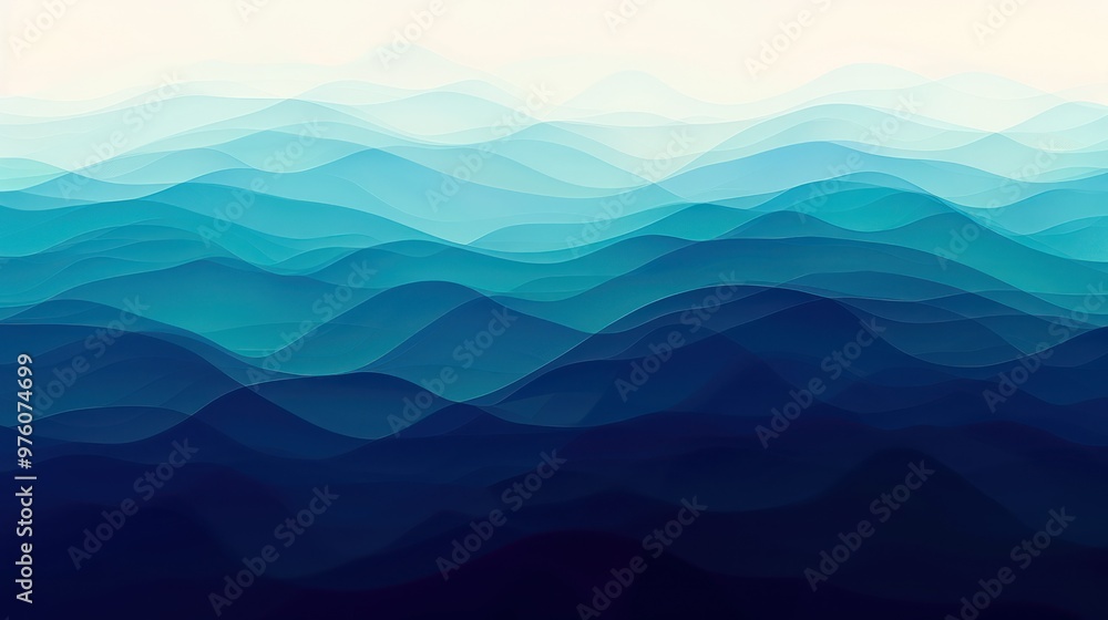 Abstract Blue Mountain Range Abstract Blue Mountain Range