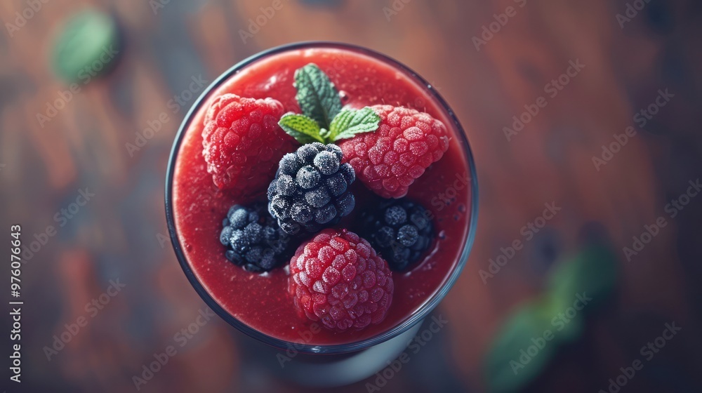 Delicious Berry Smoothie with Mint Delicious Berry Smoothie with Mint