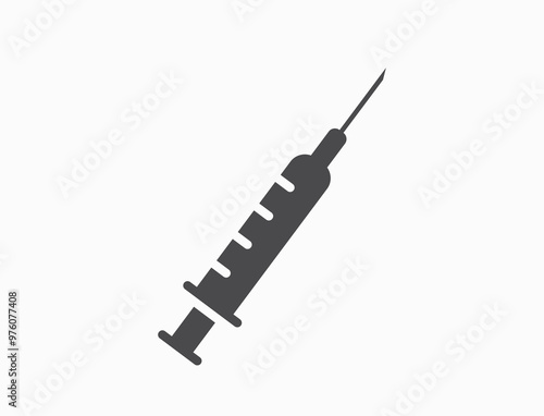 syringe flat icon. medical, healthcare and injection symbol. isolated vector image in simple style
