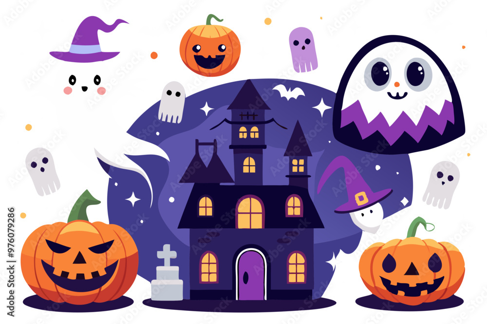 A vector illustration of Halloween theme A vector illustration of Halloween theme
