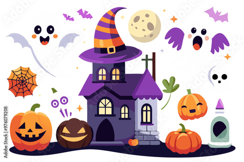 A vector illustration of Halloween theme