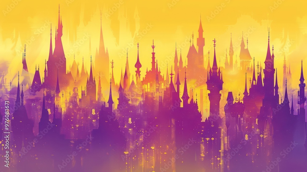 Silhouette of a Fairytale City Silhouette of a Fairytale City