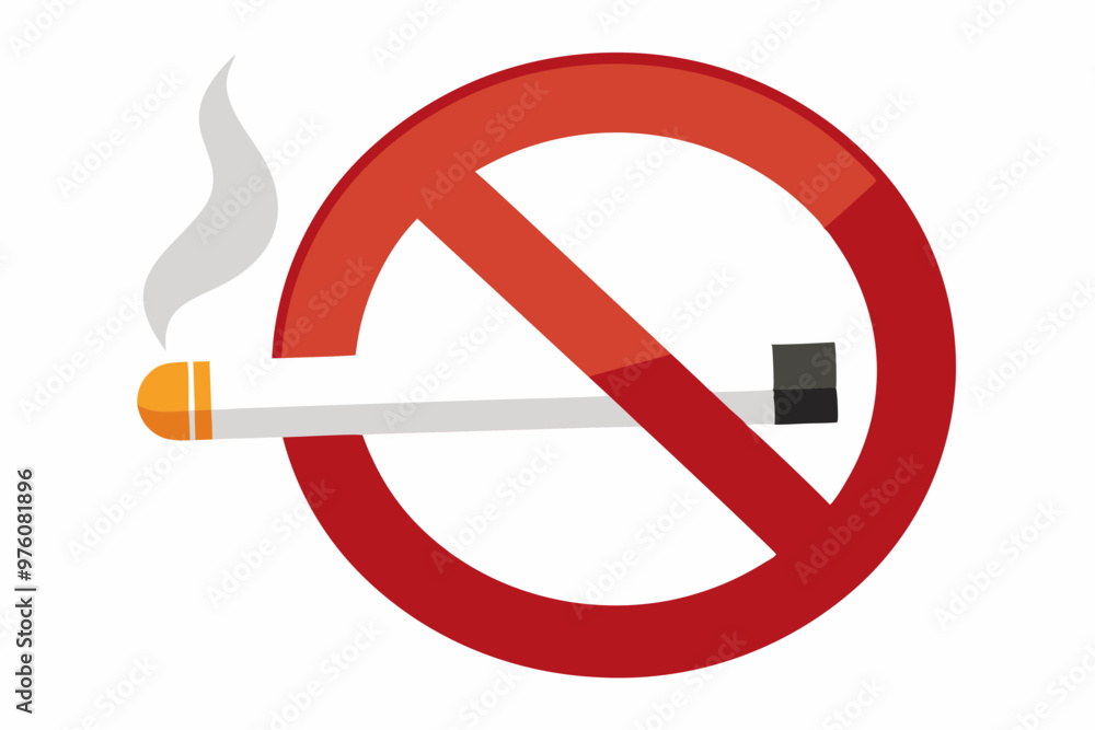 A vector illustration of no smoking symbol A vector illustration of no smoking symbol