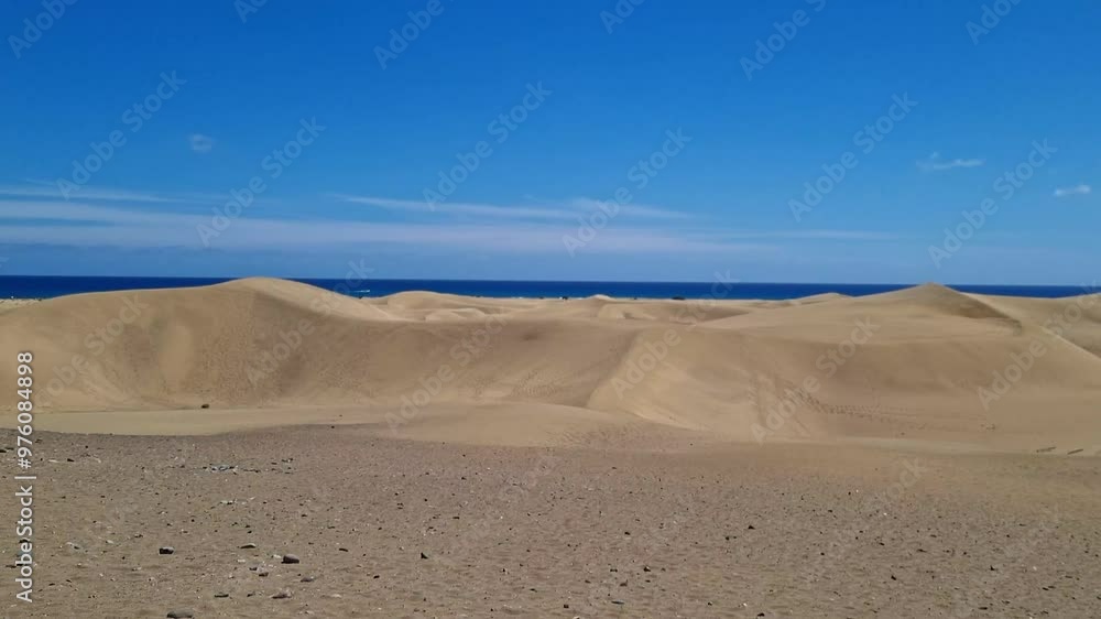 Gran Canaria Maspalomas Beach and Dunes in Daylight and Sunset on the Canary Islands. Gran Canaria Maspalomas Beach and Dunes in Daylight and Sunset on the Canary Islands.