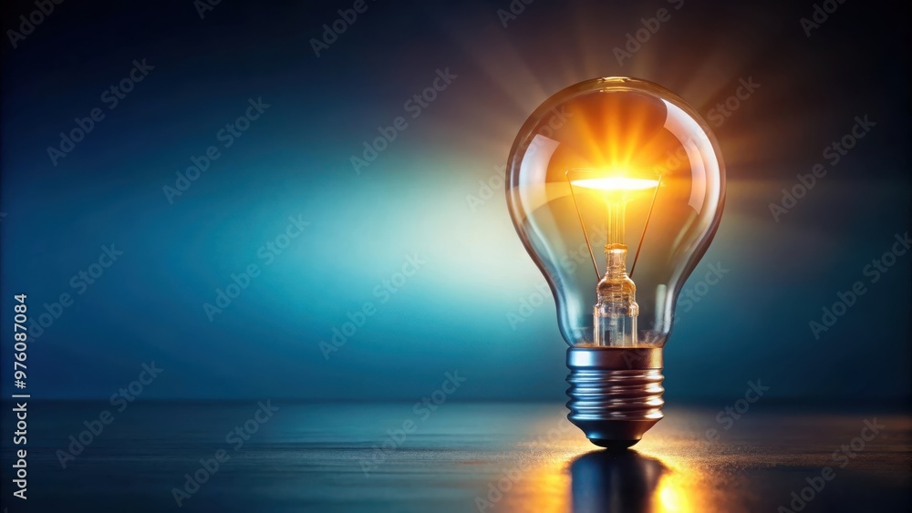 Bright glowing lightbulb symbolizing unique leadership and innovative ideas Bright glowing lightbulb symbolizing unique leadership and innovative ideas