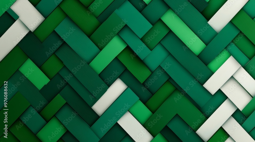 Abstract geometric pattern with green and white stripes, creating a modern, clean, and minimalist design. Symbolizing harmony, growth, and balance. Abstract geometric pattern with green and white stripes, creating a modern, clean, and minimalist design. Symbolizing harmony, growth, and balance.