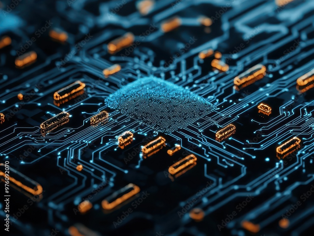 Stylized bacteria blueprint with glowing circuit patterns, bacterior blueprint, cybernetic bioengineering Stylized bacteria blueprint with glowing circuit patterns, bacterior blueprint, cybernetic bioengineering