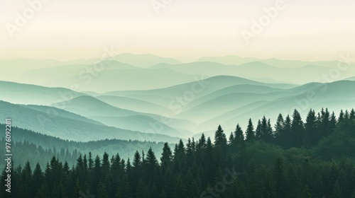 Misty Mountain Ranges