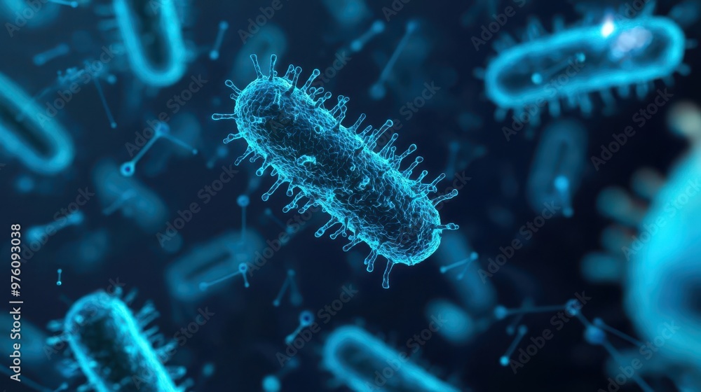 Modernist bacteria blueprint with deconstructed shapes, minimalist grids and lines, bacterior blueprint, scientific art concept Modernist bacteria blueprint with deconstructed shapes, minimalist grids and lines, bacterior blueprint, scientific art concept