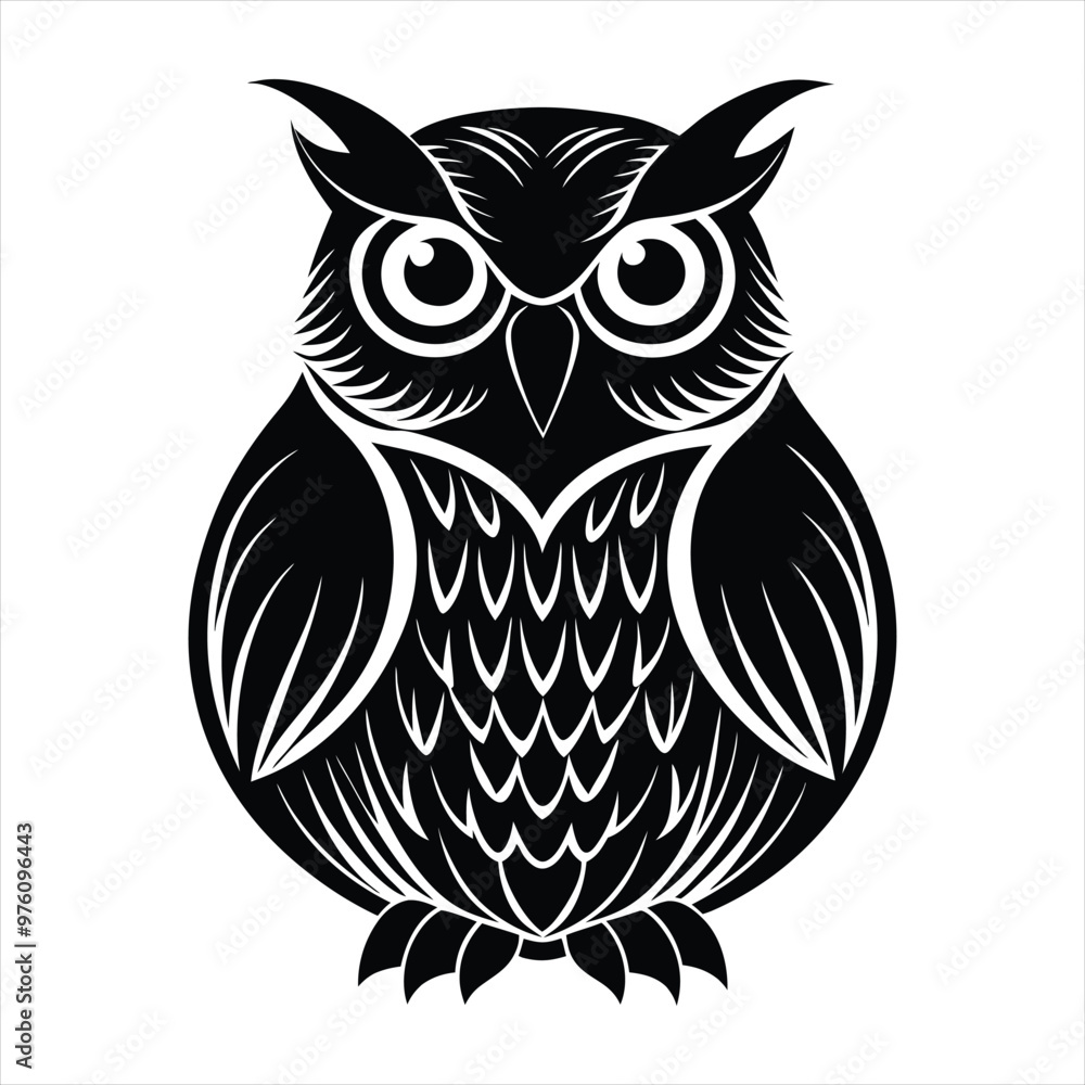 Owl silhouette vector Owl silhouette vector
