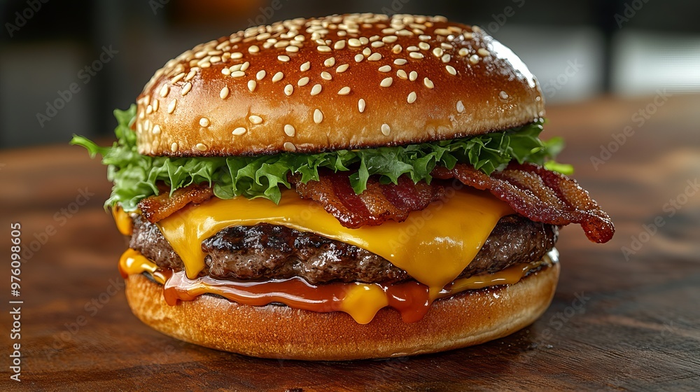 Close up burger illustration Close up burger illustration