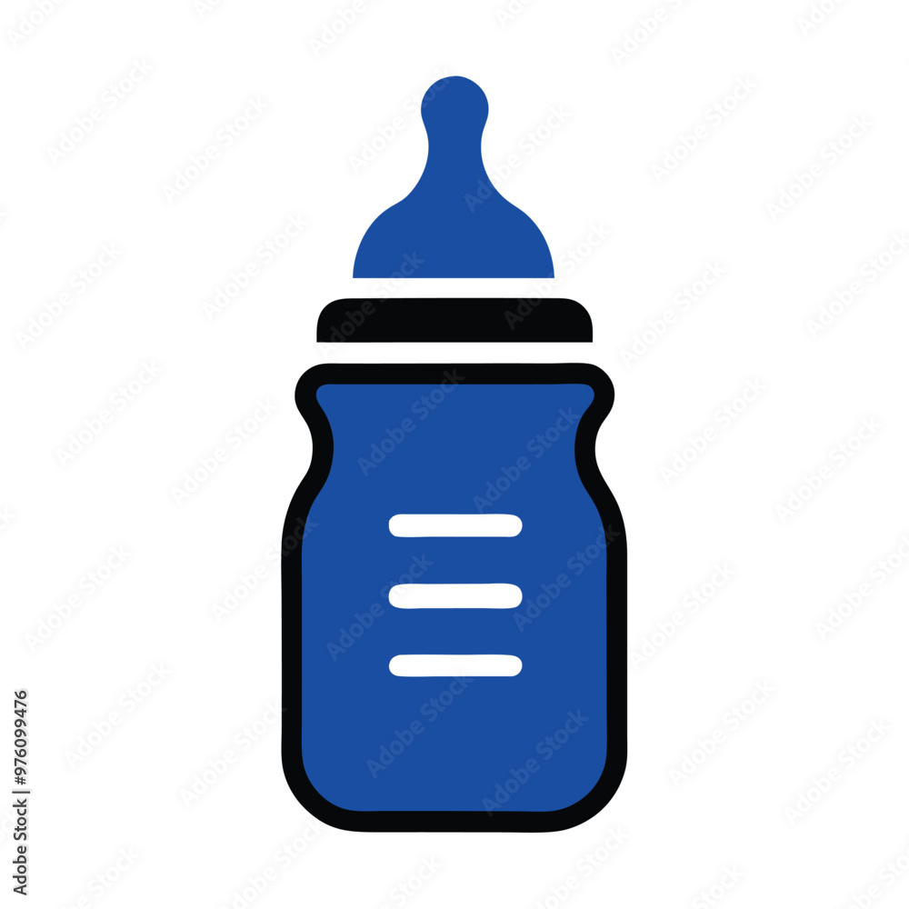 A baby bottle with a black lid, line art vector, white background, A baby bottle with a black lid, line art vector, white background,