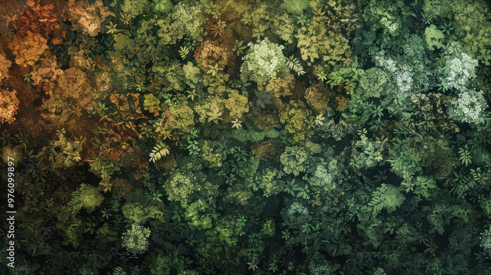 Aerial View of Lush Foliage Aerial View of Lush Foliage