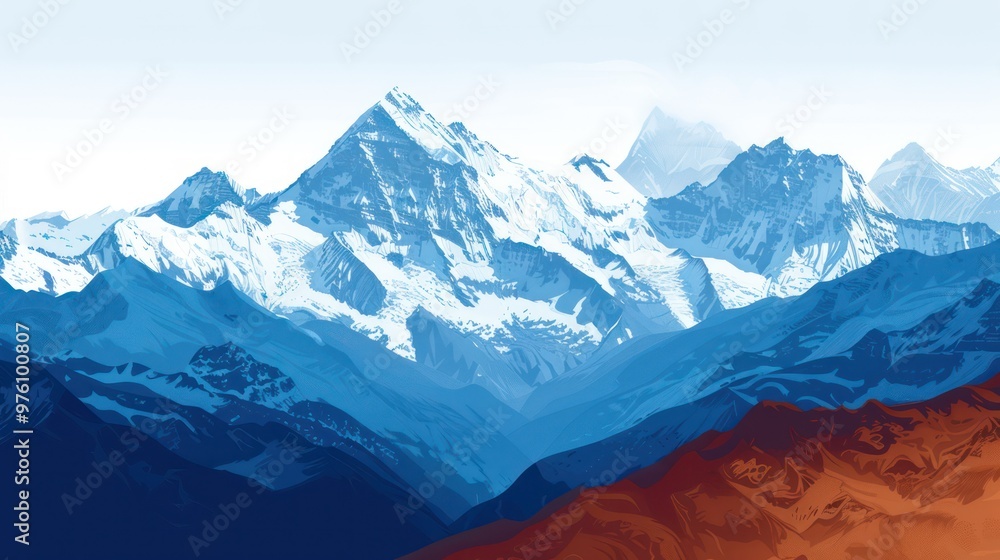 Obraz premium Snowy Mountains