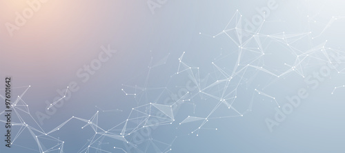 Global network connection banner design template. Header social network communication in the global business concept. Big data visualization. Internet technology
