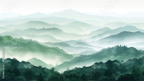 Misty Mountain Landscape