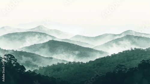 Misty Mountain Landscape