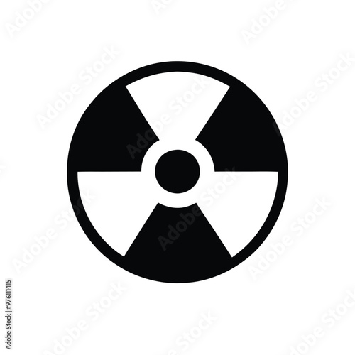 a Radiation icon, silhouette vector illustration, isolated white background