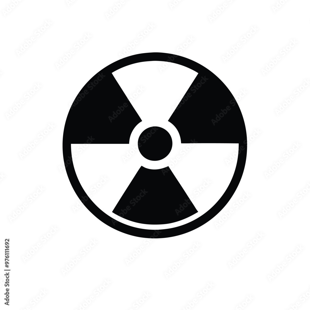 a Radiation icon, silhouette vector illustration, isolated white background a Radiation icon, silhouette vector illustration, isolated white background