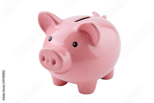 Piggy bank isolated on a transparent background