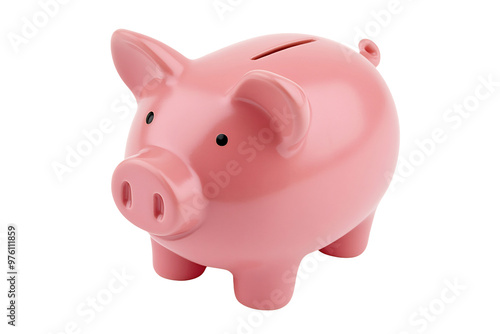 Piggy bank isolated on a transparent background