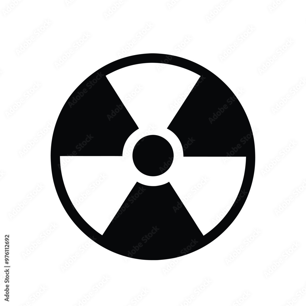 a Radiation icon, silhouette vector illustration, isolated white background a Radiation icon, silhouette vector illustration, isolated white background