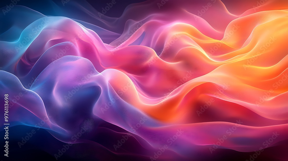 Fototapeta premium Abstract vector colorful wave line flowing isolated on white background