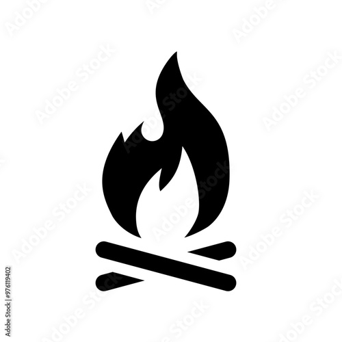 campfire, bonfire, burn icon vector