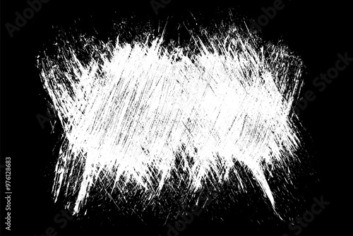 Obraz na płótnie Scribble hand drawn in chalk on black background. Monochrome stain element. Digitally generated image. Vector illustration, Eps 10. w salonie