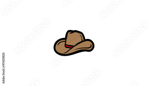 vector illustration of a male top hat on a white background