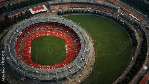 Milan’s San Siro Stadium from above. photo