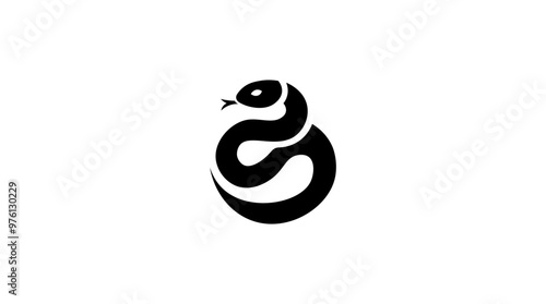 Vector illustration of a cartoon snake with its tongue hanging out	