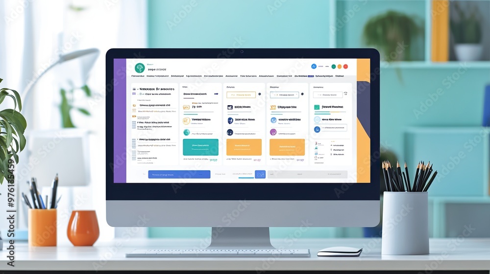 An online education platforms dashboard, displaying personalized learning recommendations and course progress. An online education platforms dashboard, displaying personalized learning recommendations and course progress.