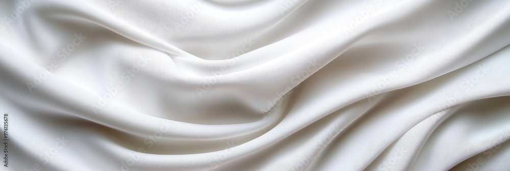 Smooth white fabric draped background, perfect for elegant, clean, and minimalist designs. This image represents purity, softness, and luxury. Smooth white fabric draped background, perfect for elegant, clean, and minimalist designs. This image represents purity, softness, and luxury.