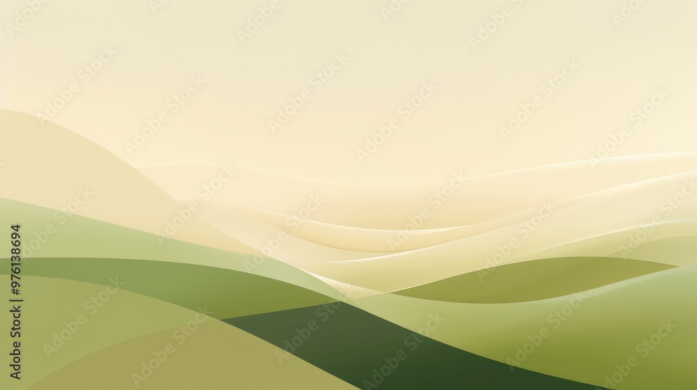 Abstract Green and Yellow Waves Abstract Green and Yellow Waves