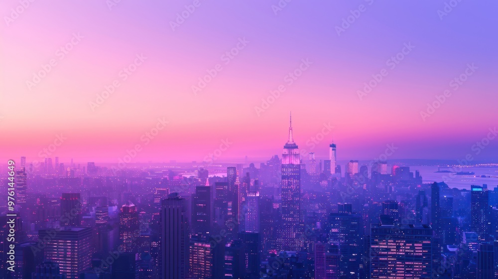 Obraz premium Cityscape at Sunset