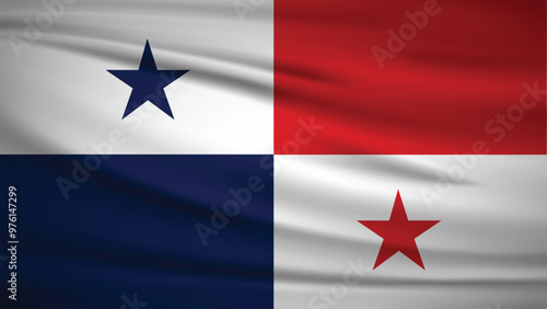 Flag officially the Republic of Panama Illustration Background 4K