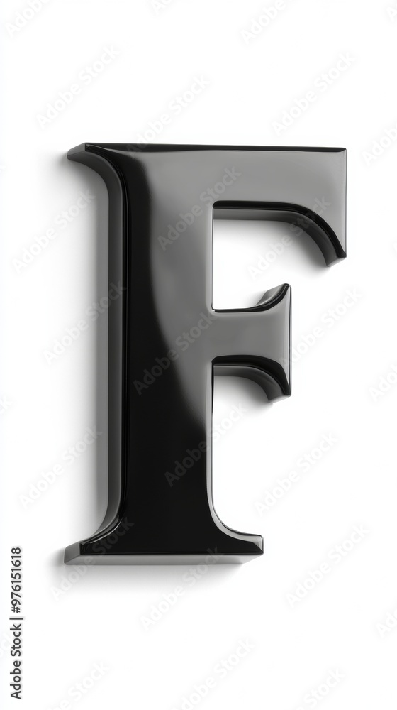 3d letter f casting shadow over white background 3d letter f casting shadow over white background