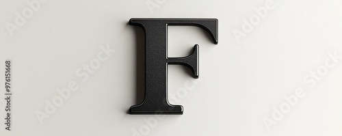 3d rendering of the letter f on a white background