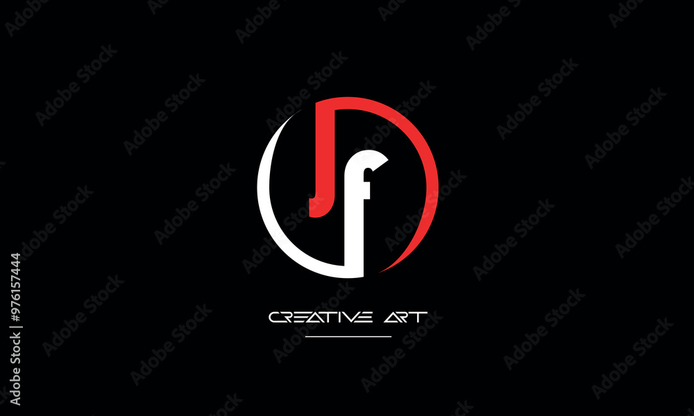 JF, FJ, J, F abstract letters logo monogram JF, FJ, J, F abstract letters logo monogram