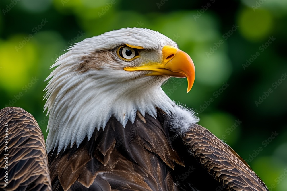 An eagle preening its feathers, using its powerful beak to meticulously clean each wing, preparing for flight An eagle preening its feathers, using its powerful beak to meticulously clean each wing, preparing for flight