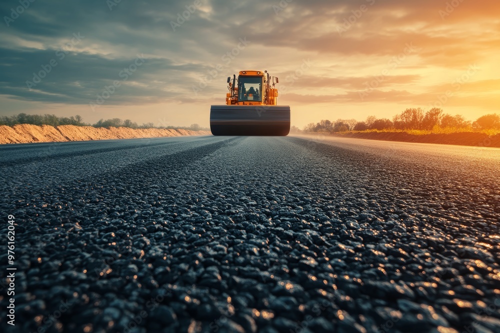 Ai driven photography of the asphalt road leveling process a visual exploration of innovation Ai driven photography of the asphalt road leveling process a visual exploration of innovation